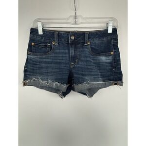 American Eagle Womens 4 Super Stretch Shortie Denim
Jean Shorts Beach Frayed Hem